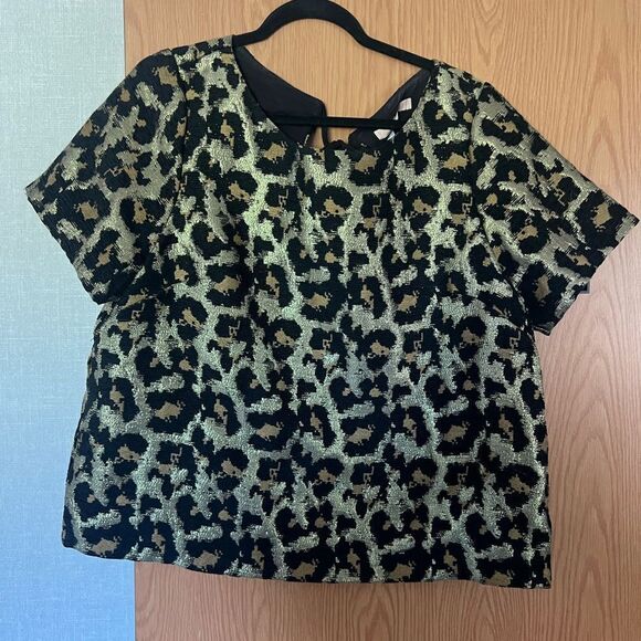 HUTCH METALLIC LEOPARD BLOUSE - Picture 5 of 5